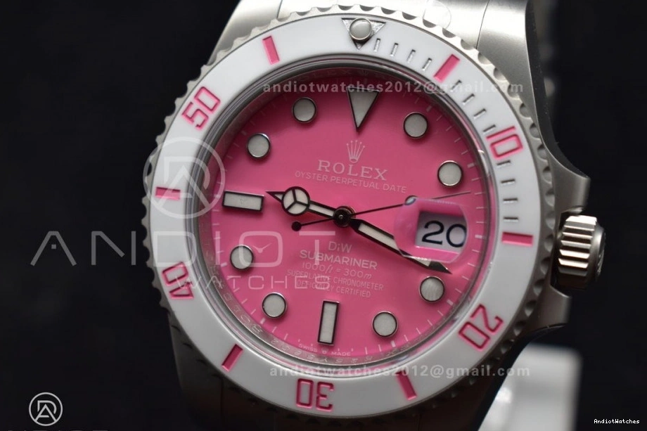 VS DIW Best Pink Edition 1:1 Sandblasted Dial VSF SS GoAnywhere Bracelet 1160 Submariner On 0830